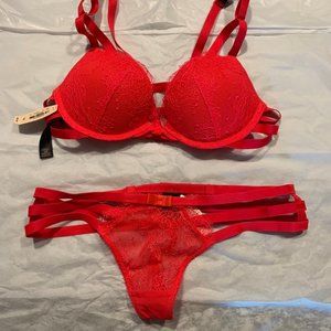 Victoria's Secret Strappy Back Bra and Panty Set